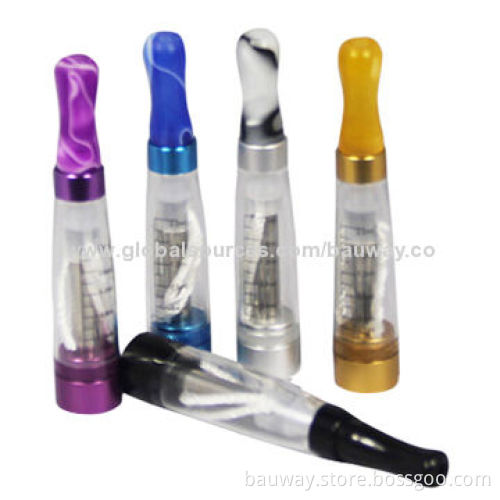 Bauway Wholesale Nice Clearomizers with Colorful Drip Tip, Blue, Purple, Silver, Black, Gold